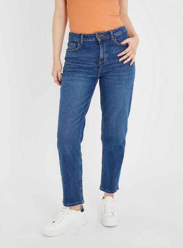Midwash Relaxed Fit Straight Leg Jeans 12S